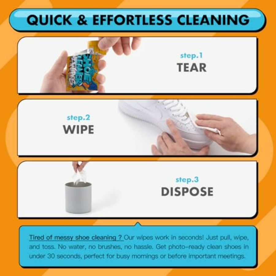 Shoe Cleaner Wipes, Shoe Clean - Sneaker Care のレビューと価格