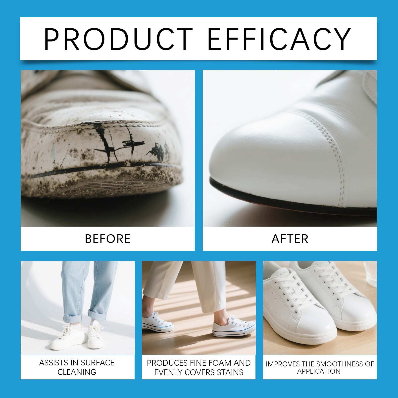 White Shoe Cleaner Cream Sneak - Sneaker Care Cleaning Kit のレビューと価格