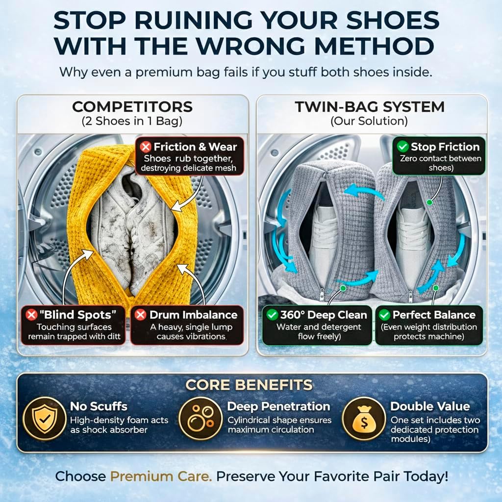 2PCS Shoe Washing Machine Bag  - Sneaker Care Cleaning Kit のレビューと価格