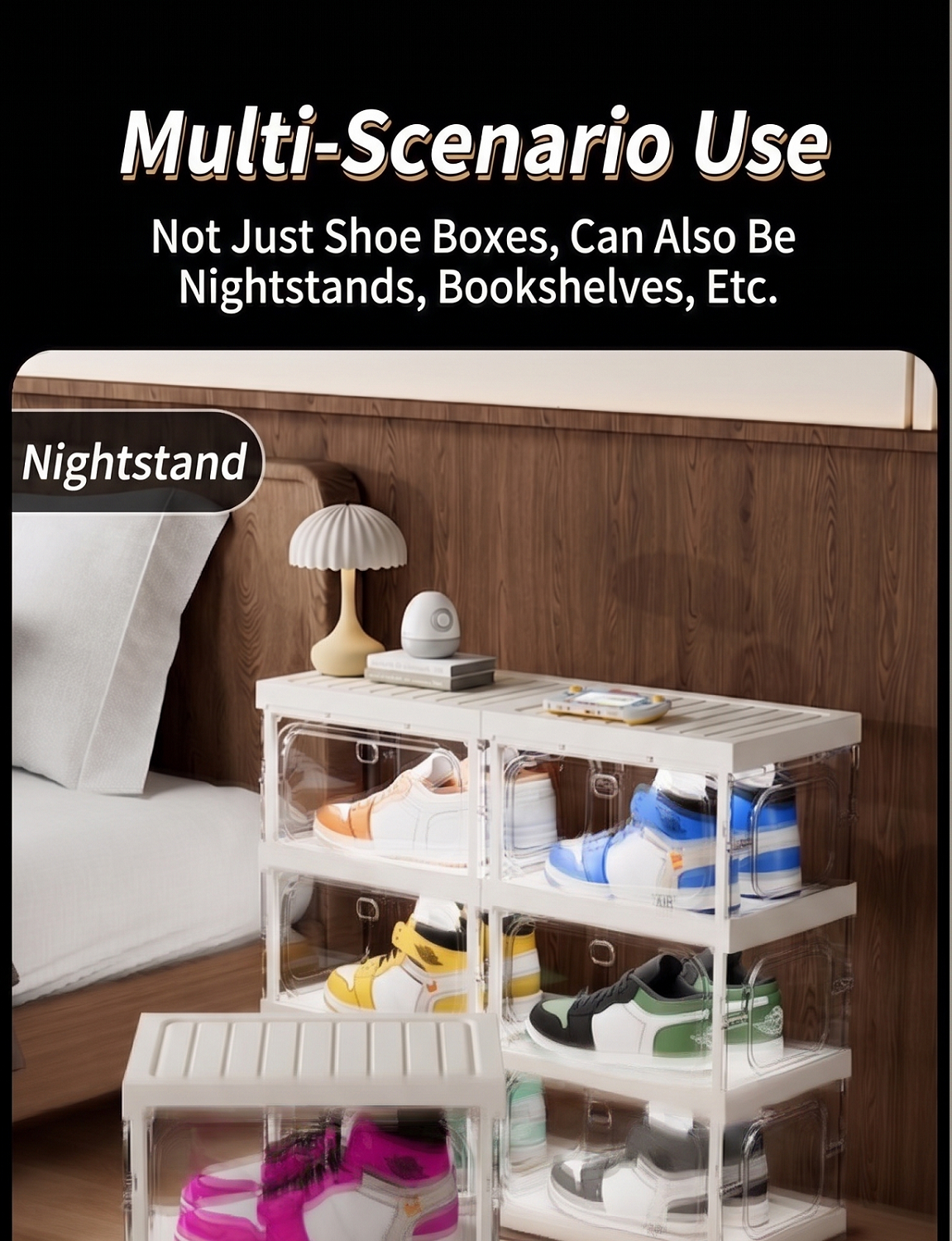 Large Clear Stackable Shoe Sto - Sneaker Care Box のレビューと価格