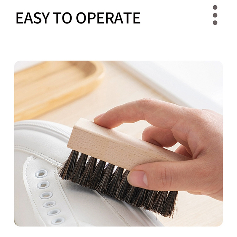 Useful Wood Handle Shoe Brush  - Sneaker Care Cleaning Kit のレビューと価格